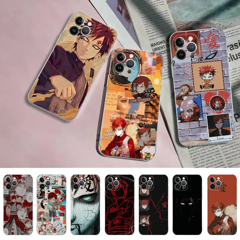 

Bandai Anime Naruto Gaara Phone Case for iPhone 11 12 13 mini pro XS MAX 8 7 6 6S Plus X 5S SE 2020 XR case