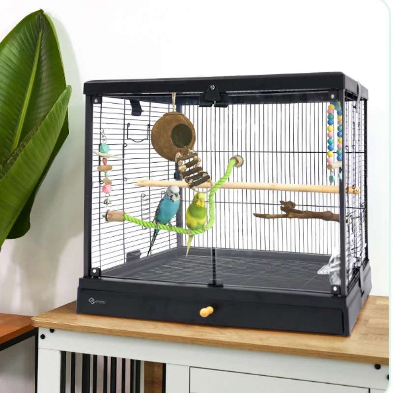 

Large Canary Bird Supplies Parrot Quail Southe Park Transparent Villa Bird Cages Budgie House Jaula Pajaros Pet Supplies WZ50BC