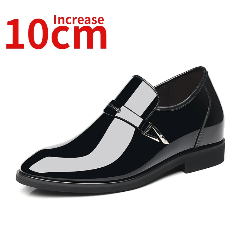 

Men's Dress Leather Shoes Genuine Leather High-end Increased 8-10cm Thick Soled Business Elevated Shoes Derby Wedding Shoes Male