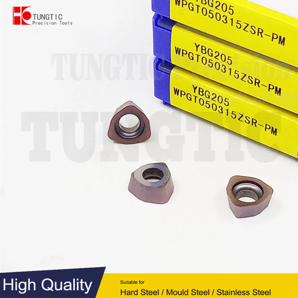 

TUNGTIC WPGT 050315ZSR-PM WPGT050315ZSR-PM Milling Inserts Carbide Cutter For Cast Iron