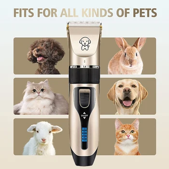 Hund Clipper Hund Haar Clippers Grooming (Pet/Katze/Hund/Kaninchen) haarschnitt Trimmer Rasierer Set Haustiere Cordless Wiederaufladbare Professionelle 5