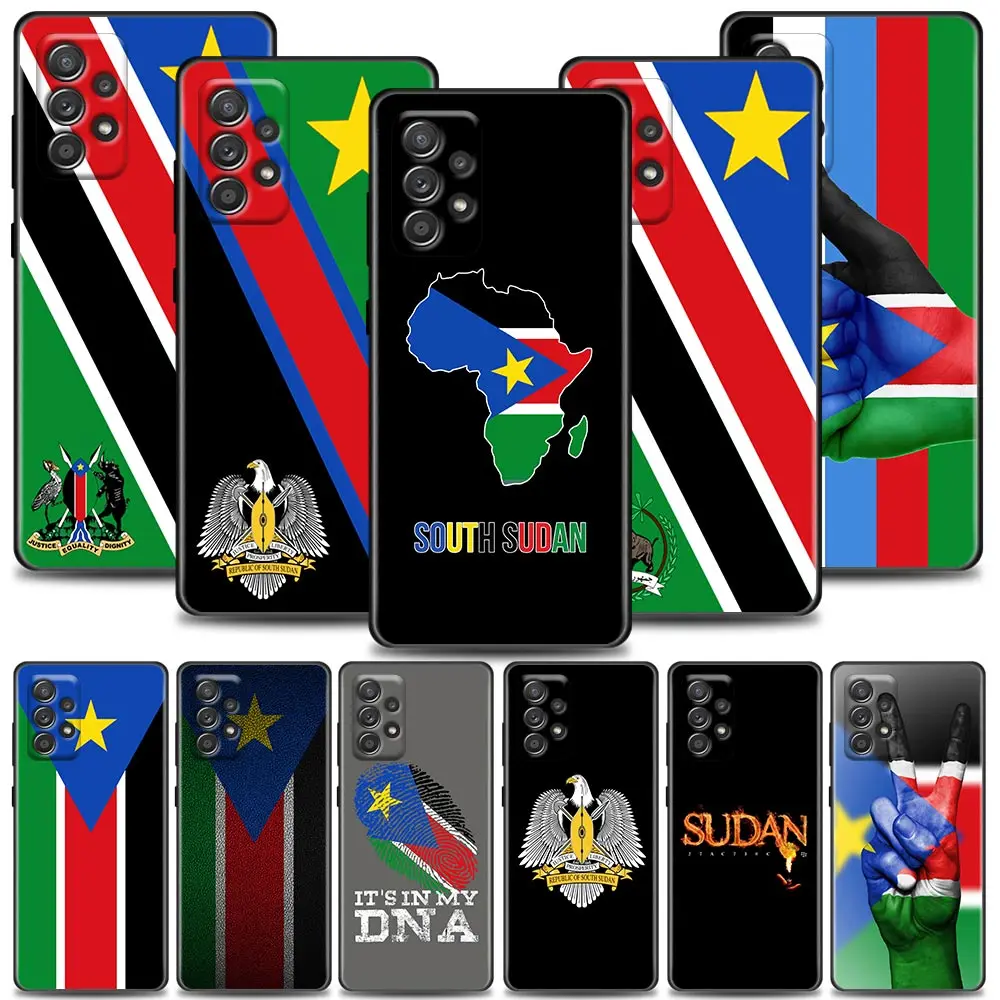

Sudan Phone Case For Samsung Galaxy A72 A52 A53 A71 A91 A51 A42 A41 Note 20 Ultra 8 9 10 Plus 5G TPU Case Cover South Sudan Flag