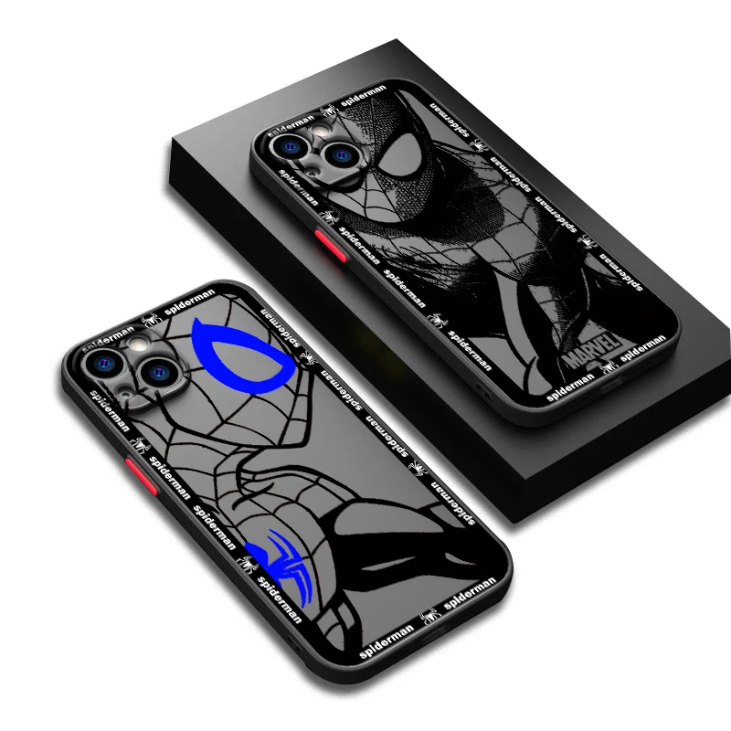 Мстители Человек-паук железный человек для iPhone 15 14 13 12 Mini 11 XS XR X 8 7 Pro Max Plus матовый