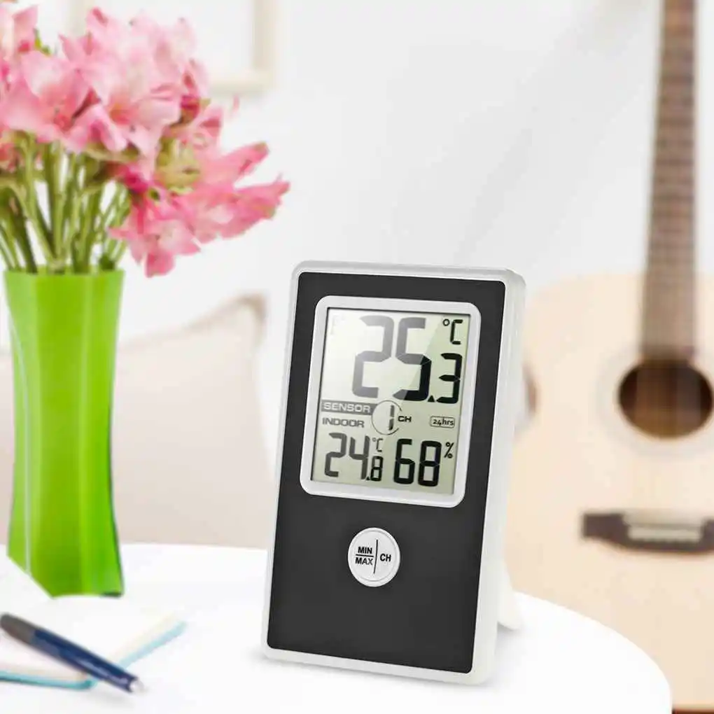 

ЖК-дисплей крытый гигрометр Влажность Температура монитор Беспроводной Цифровой Открытый термометр измеритель температуры