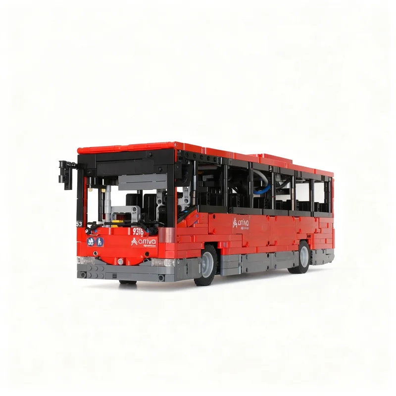 Фото 2178 деталей MOC Irisbus Crossway 12M Региональный автобус Техническая модель Игрушки Конструкторы Подарок на Рождество DIY Арт-крафт №4