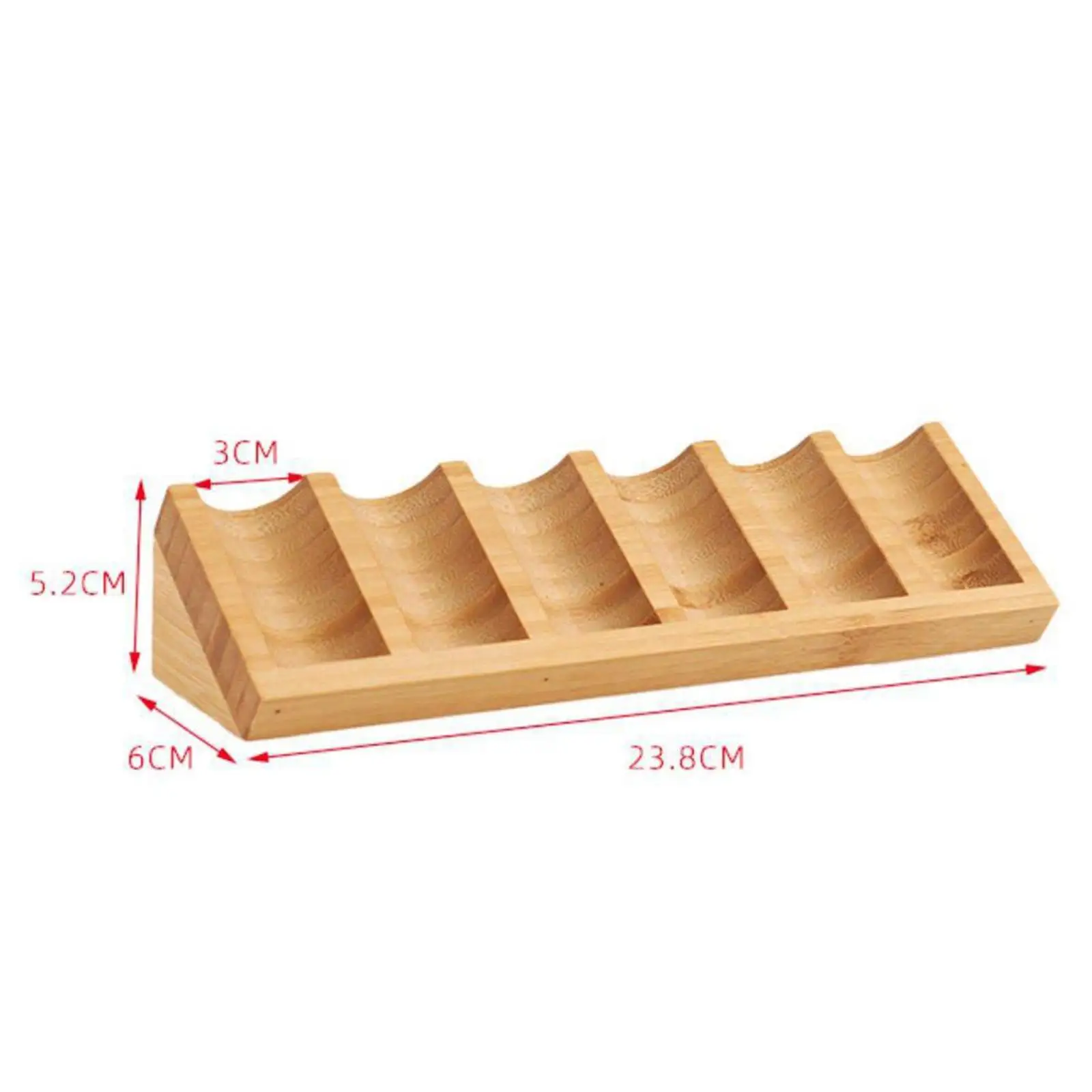 Essential Oil Display Rack 6 Slots Bamboo Countertop Shelf