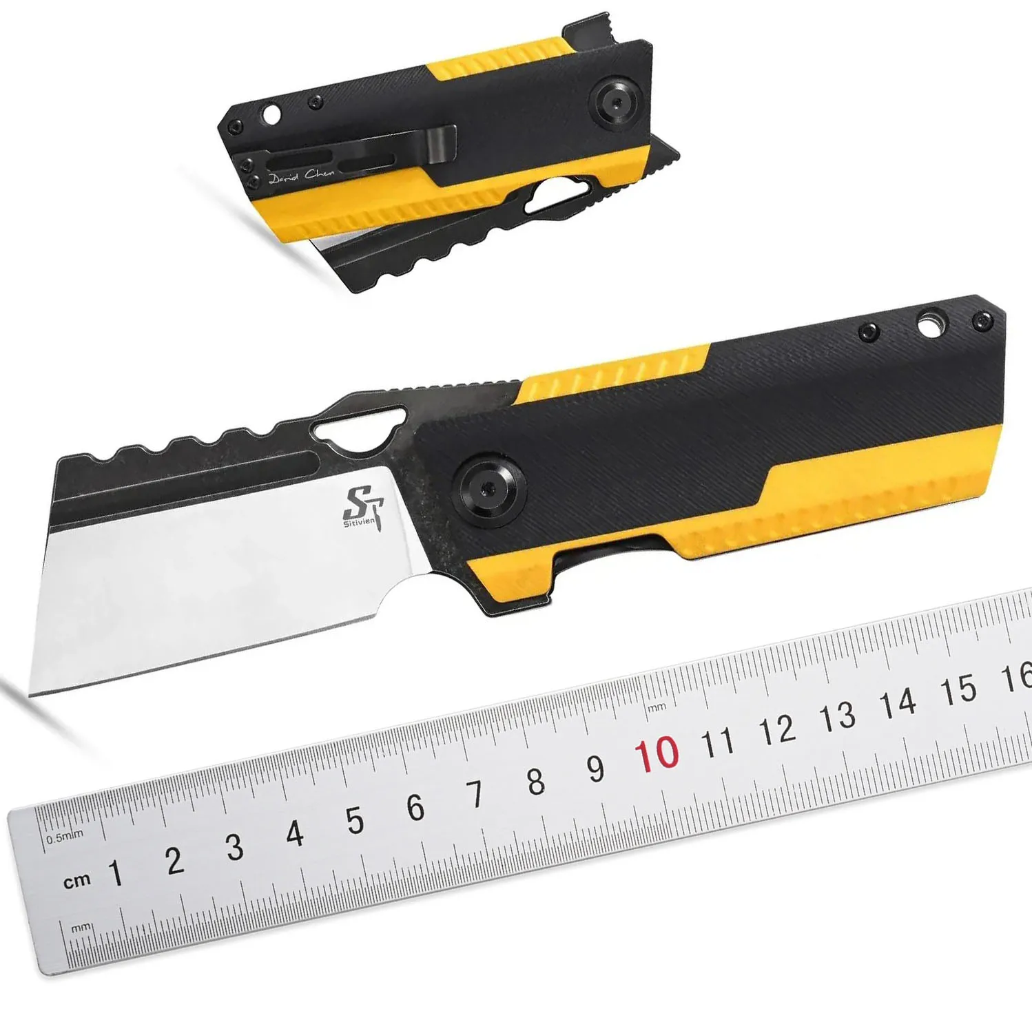 Карманный складной нож Sitivien ST155 14C28N стальное лезвие G10/Micarta ручка EDC инструмент для