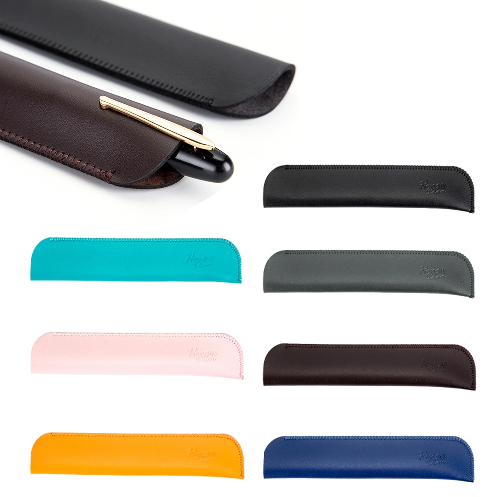 

1pc Hongdian Fountain Pen Bag Microfiber Leather Creative Personality Trend Portable school supplies Business Portable Pen Bag