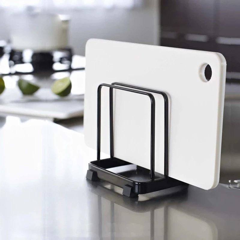 

Organizer Stand Kitchenaccessories Storage Stove Metal Shelf Holder Holder Towel Chopping Rack Racks Pantry Pot Lid Board Holder