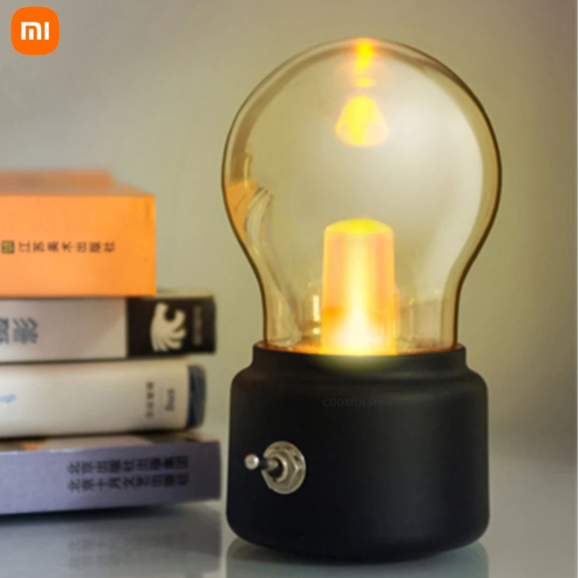 Xiaomi Led Bulb Classical Blowing Desk Lamp Decoration Light Retro USB Rechargeable Night Light Desk Table LED Lamp Decor Lights