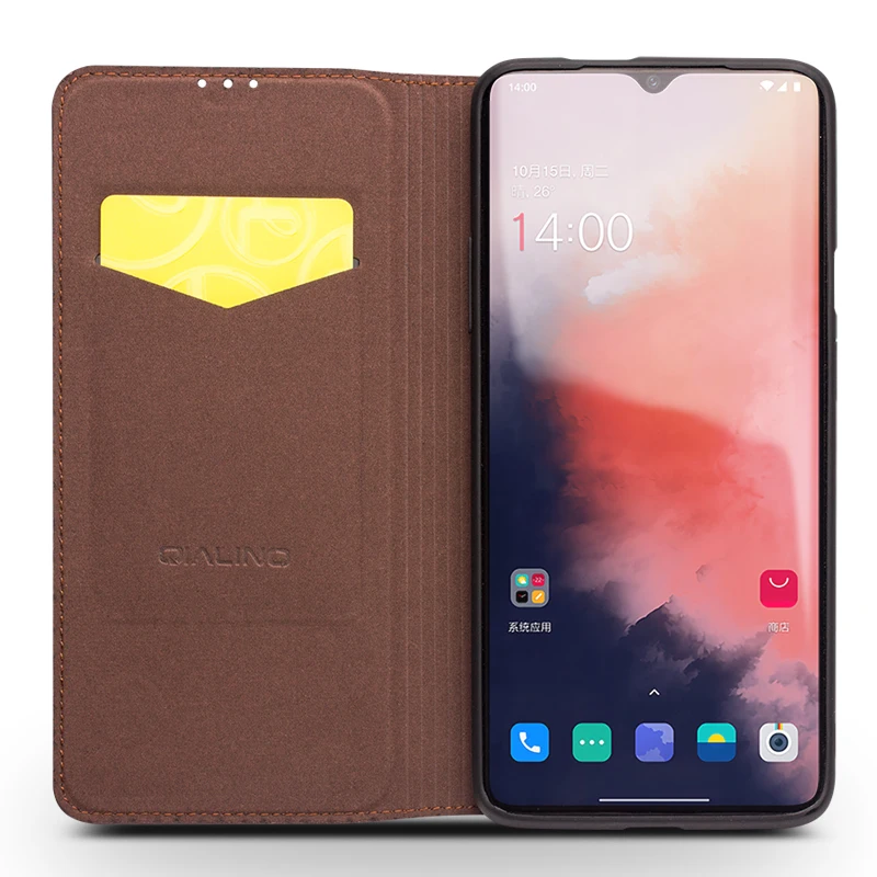 

Luxury Genuine Leather Cover for OnePlus 7T Stylish Handmade with Card Slots Wallet Flip Case for OnePlus 7T Pro