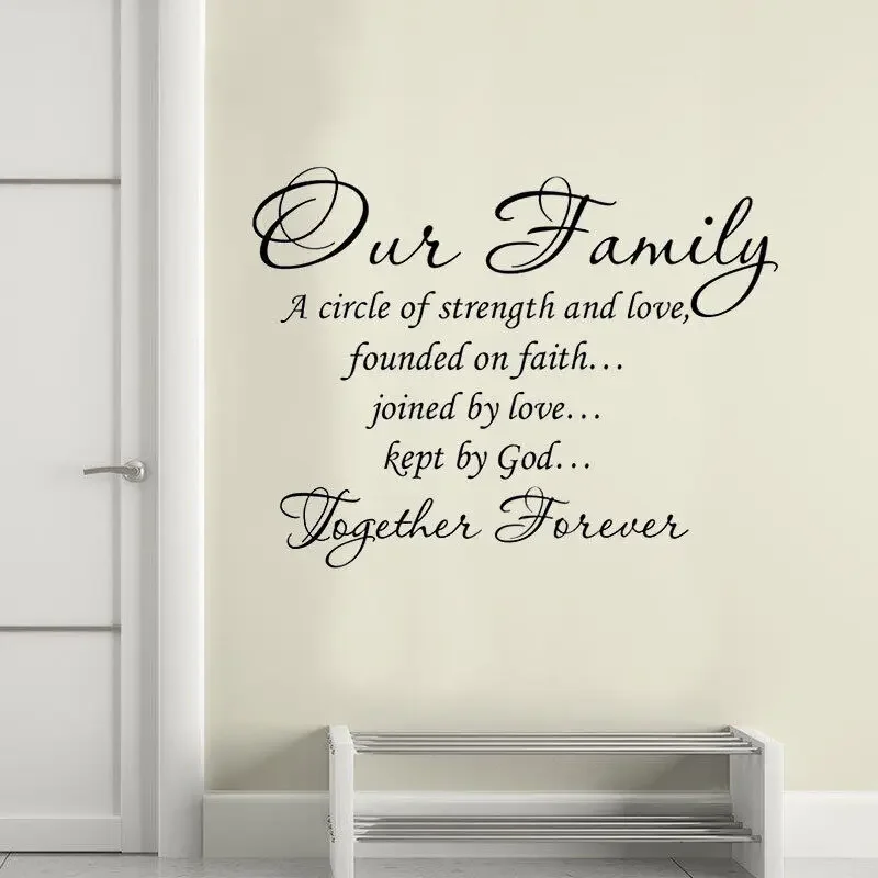 Украшение для дома гостиной наклейки на стену стены нашего семьи полная сила и