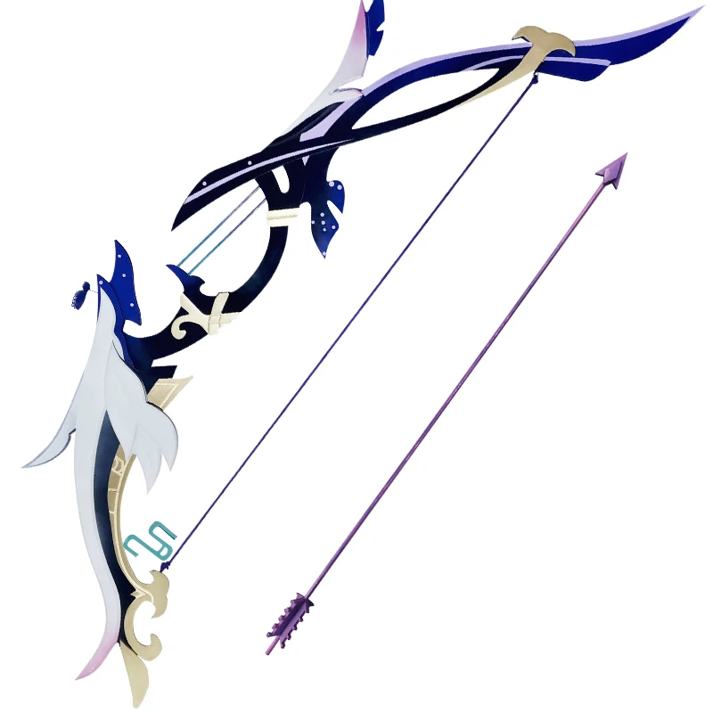 Game Genshin Impact Bow and Arrow Yelan Cosplay Weapons Aqua Simulacra Bow Props Anime Halloween Christmas Party Accessories