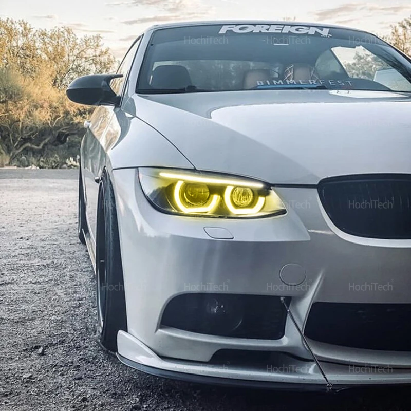 Фото Лимонно-желтый дневной свет Angel Eyes CSL Style для BMW 3 серии E90 E92 E93 M3 Coupe Cabriolet 07-13 Комплект колец дневных ходовых огней №4