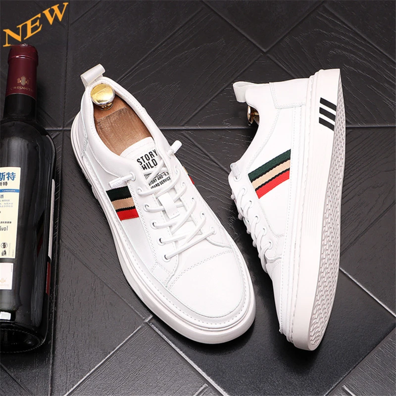 

Мужские кожаные повседневные туфли Ashion, синие кроссовки в стиле хип-хоп, обувь на плоской подошве, лоферы, мужская обувь