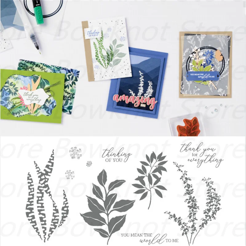 

Aquatic Plants Metal Cutting Dies And Transparent Stamps For Scrapbooking Stencils Decoration Templates Crafts New Arrival 2022
