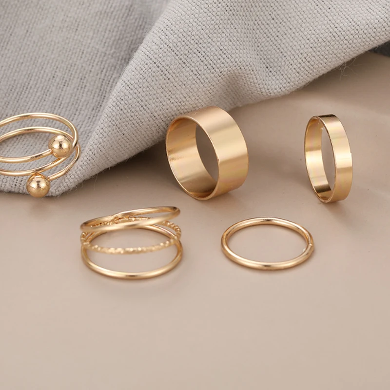 

Fashion Creative Simple Multi-layer Opening Rings Sets for Girls Womens Knuckles Finger Jewelry 2022
