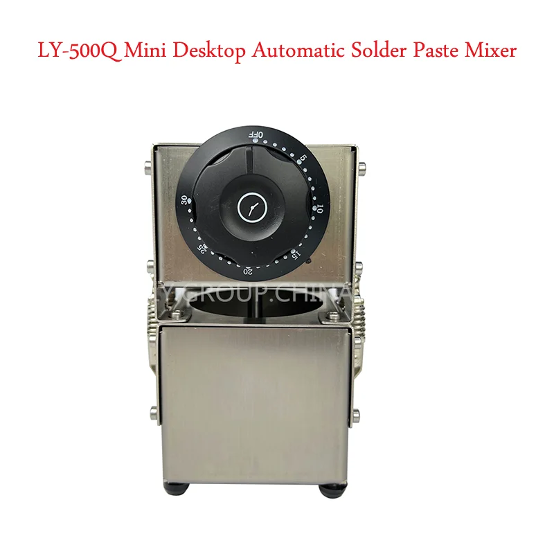 

LY-500Q Mini Desktop Automatic Stainless Steel Solder Paste Mixer Solder Cream Mixer 500g For SMT Use With Time Setting Function