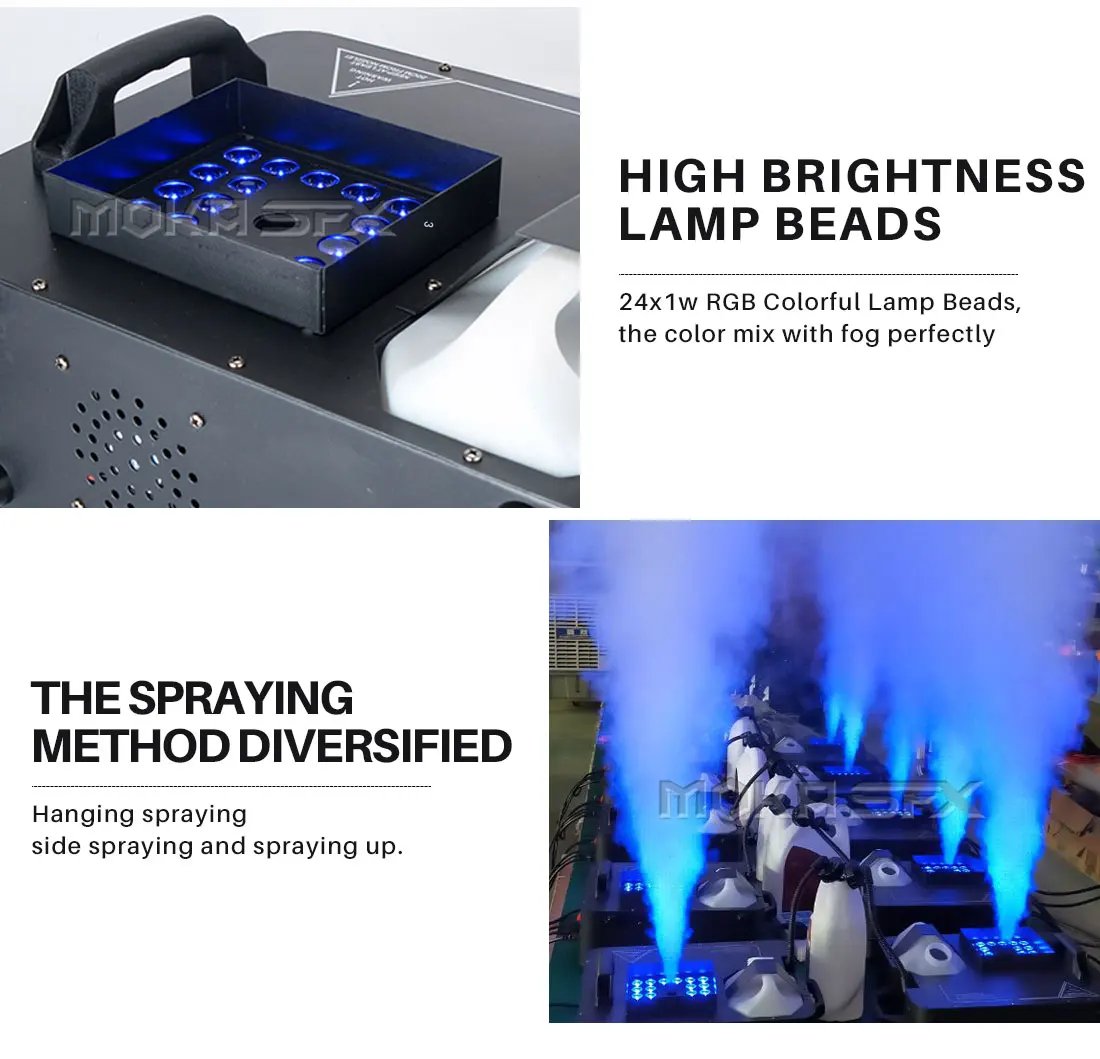 24х3 Вт RGB светодиодный прибор для распыления тумана вертикальный дымовой аппарат