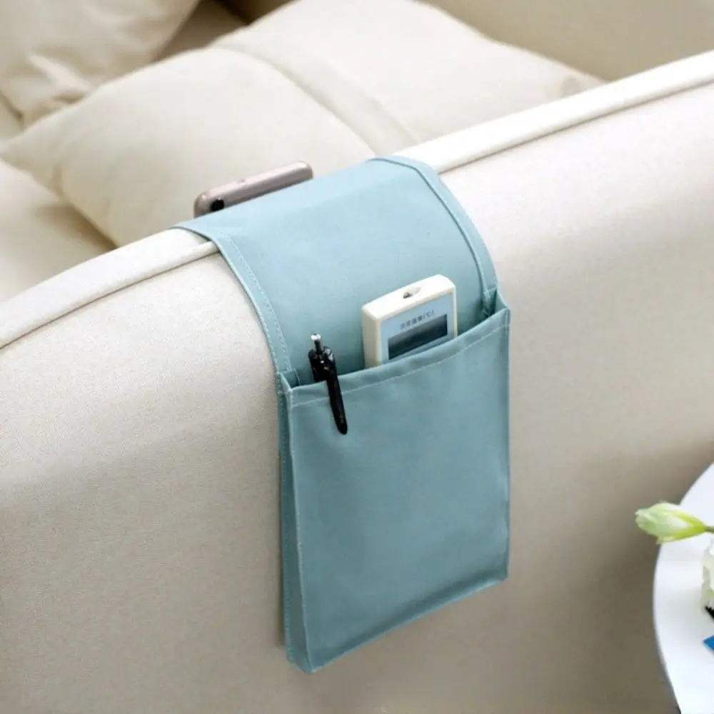 

1pcs Cotton Linen Storage Bag Sofa Armrest Bag Bedside Hanging Organizer for TV Remote Control Cellphone Holder Pockets
