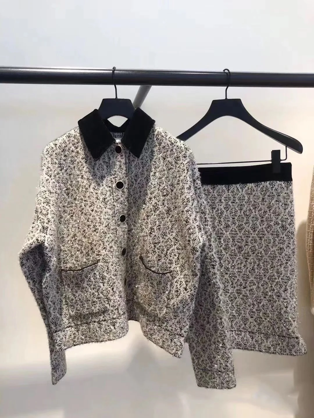 Винтажный вязаный кардиган EOS France новинка 2022 узкий прямой короткий жакет с