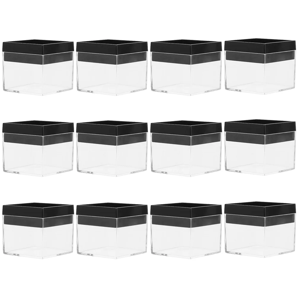 

12 Pcs Small Specimen Case Containers Clear Display Acrylic Transparent Box Mineral