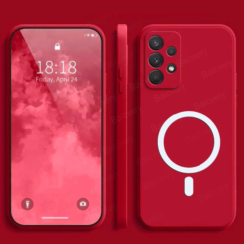 Для Samsung Galaxy A23 4G SM-A235F 5G SM-A236U A33 цветной матовый чехол с магнитной наклейкой