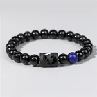 12 знаков зодиака браслет для пары натуральный Шарм с бусинами из камня браслет лучший друг Лев Дева весы растягивающийся браслет для мужчин и женщин