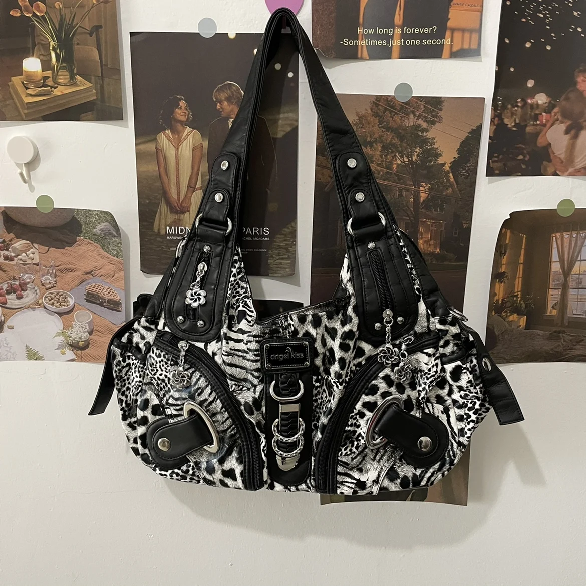 Женская Сумка через плечо с леопардовым принтом