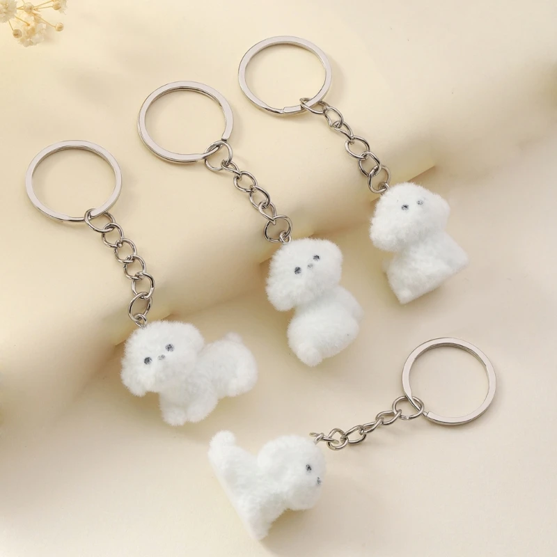 4 шт. брелок для ключей с собакой ручной работы подвеской в ​​виде животного
