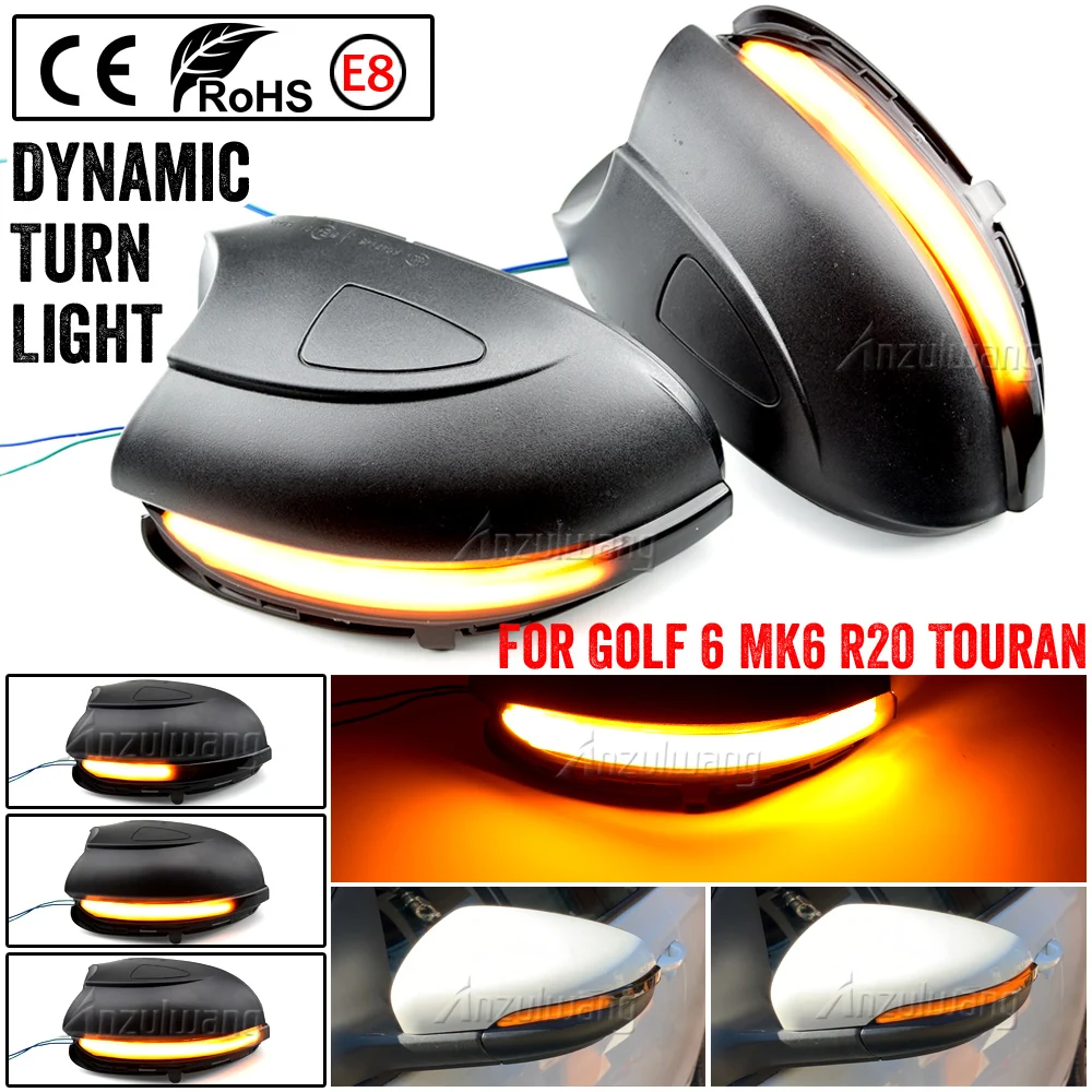 

Dynamic Turn Signal Light Flowing Water Blinker Flashing Indicator Signal For Volkswagen VW GOLF 6 VI MK6 GTI R line R20 Touran