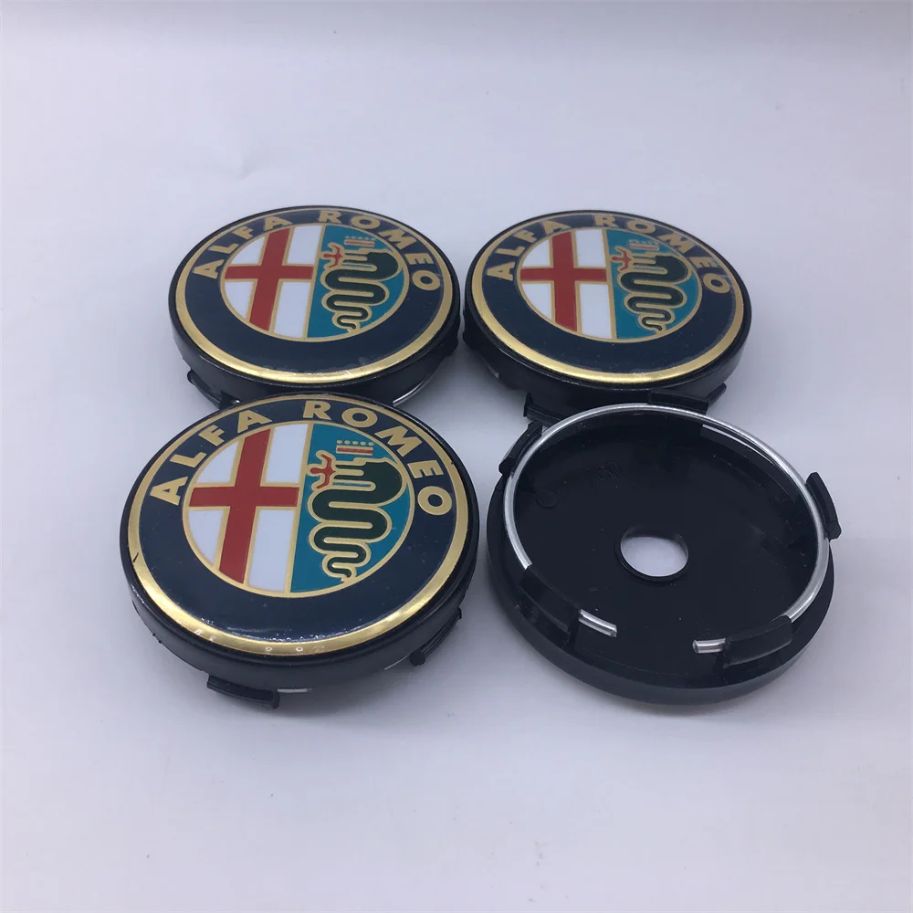 

4 шт. 60 мм для Alfa Romeo черные колпаки 030 Stelvio Sportiva GT 159 166 147 156 Mito металлическая эмблема авто колпаки ступицы украшения Стайлинг