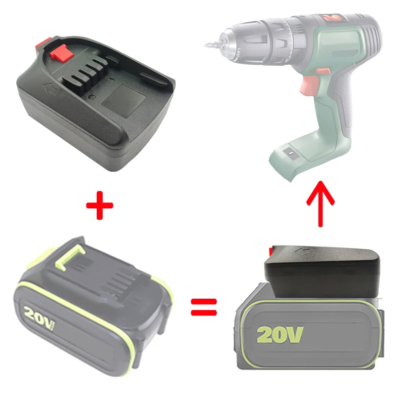 

Адаптер для Worx 5Pin 20V литий-ионной батареи WA3593 преобразователь в для Bosch 18V PBA литий-ионный аккумулятор для Bosch зеленый электроинструменты