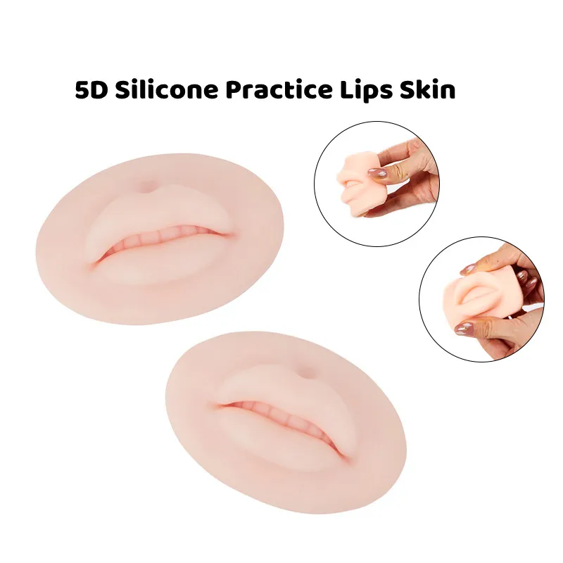 

Microblading Reusable 5D Silicone Practice Lips Skin European Solid Lip Block For PMU Beginner Training Tattoo Permanent Makeup