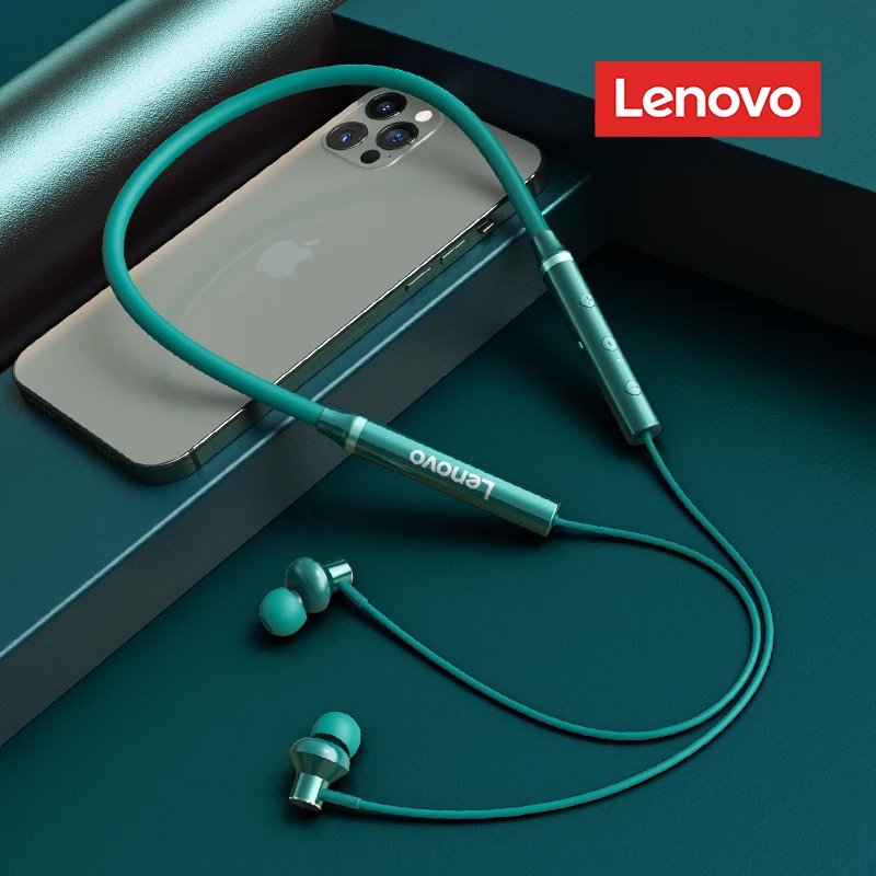 Ceny Lenovo Origial HE05X Bezprzewodowe Słuchawki Do Gier Słuchawki Bluetooth Magnetyczne Słuchawki Z Pałąkiem Na Kark Słuchawki Douszne Wodoodporne Sportowe Słuchawki Douszne