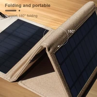 outdoor hiking waterproof solar panel 5v 7w for iphone power bank solar usb portable solar charger camping accessories
