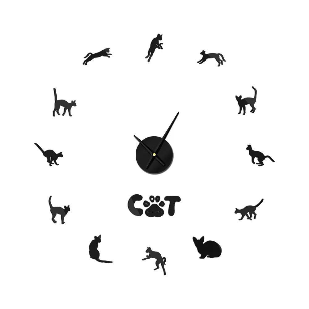 

Cornish Rex Cat Breed Mirror Effect Diy Wall Art Kitten Animals Wall Clock Sticker Ideal Gift For Cornish Rex Owner Or Fan