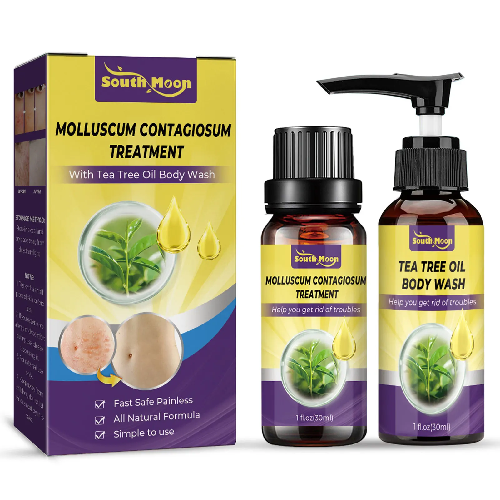 

Wart Remover Body Wash Kit Natural Ingredients Wart Removal for Adult All Skin Types Care Adult