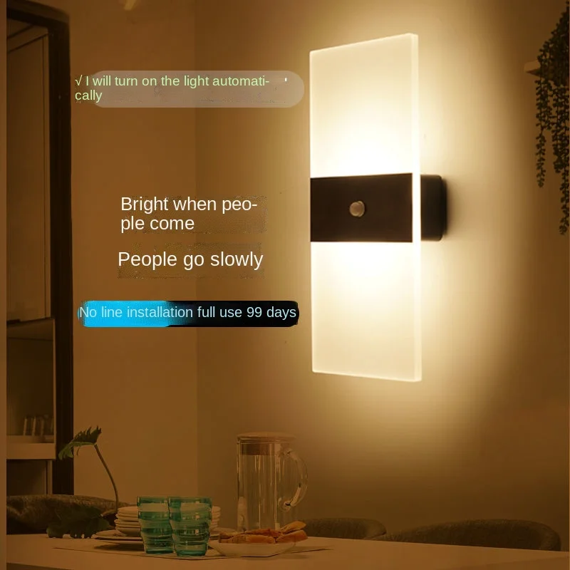 

Human body sensing lamp/rechargeable/automatic voice control/magnetic absorption/wall light night lamp
