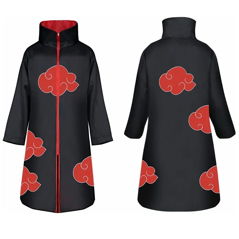Плащ Акацуки Учиха Итачи для детей и взрослых длинный халат накидки на Хэллоуин