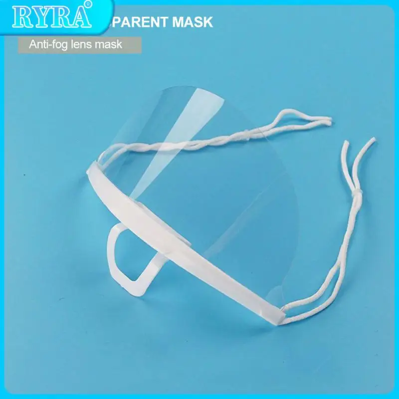 

10pcs Restaurant Mouth Cover Reusable Transparent Plastic Food Catering Anti-spittle Kitchen Catering Environmental Face Mask
