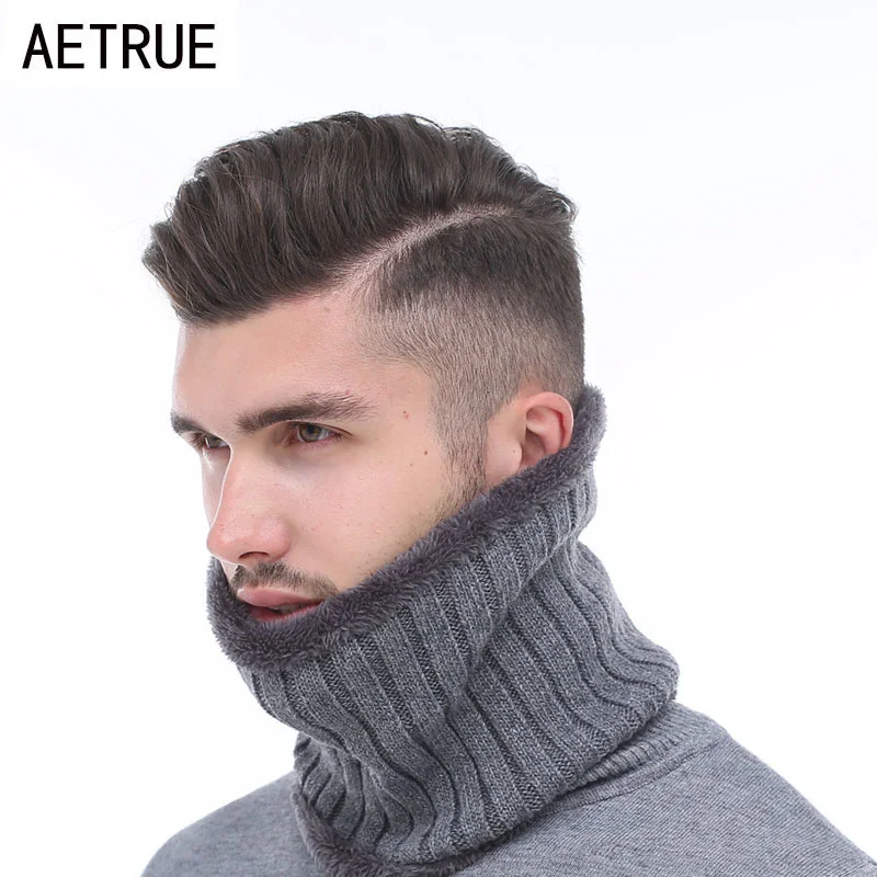 

Rin Tic Neck Collar Winter Men Scarf Winter Scarves For Men Women Warp O Neck Snood Sawl Warm Fur Soft Male Winter Scarves