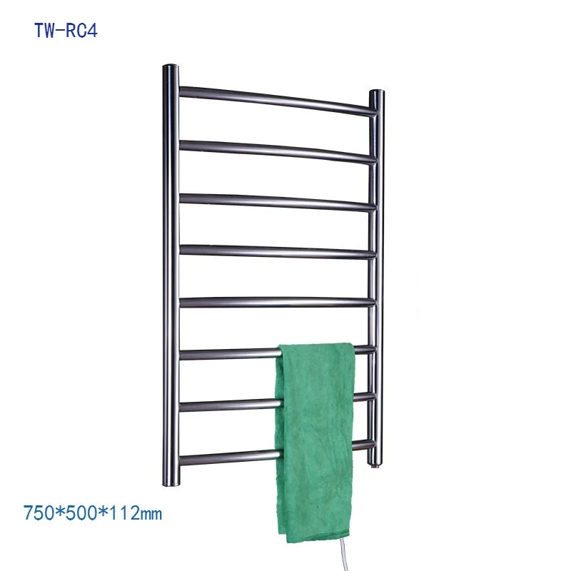 

Free Shipping Curved Heated Towel Rail Stainless Steel Bathroom Accessories Wall Mounted Towel Warmer