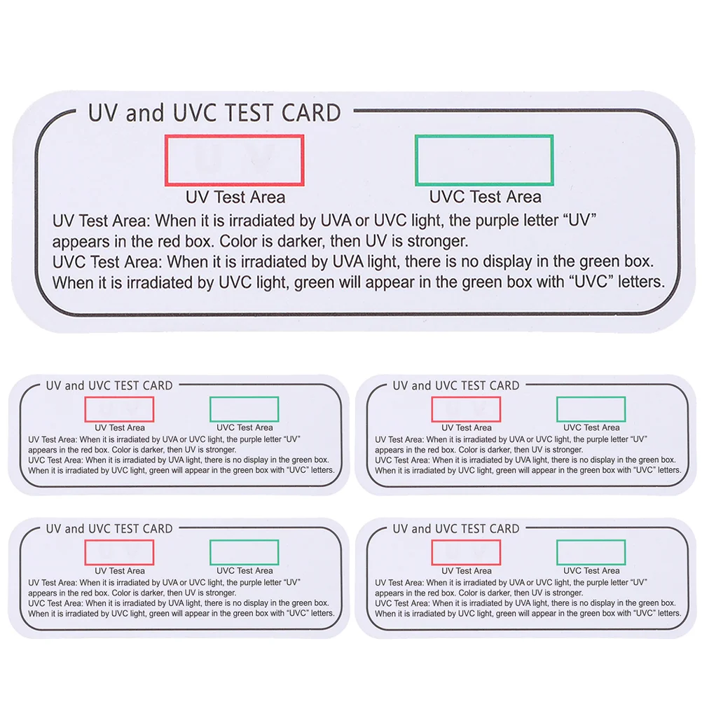 

5 Pcs UV Test Light Testing Strips Ultraviolet Indoor Uvc Cards Indicator Uvc-uva Tools