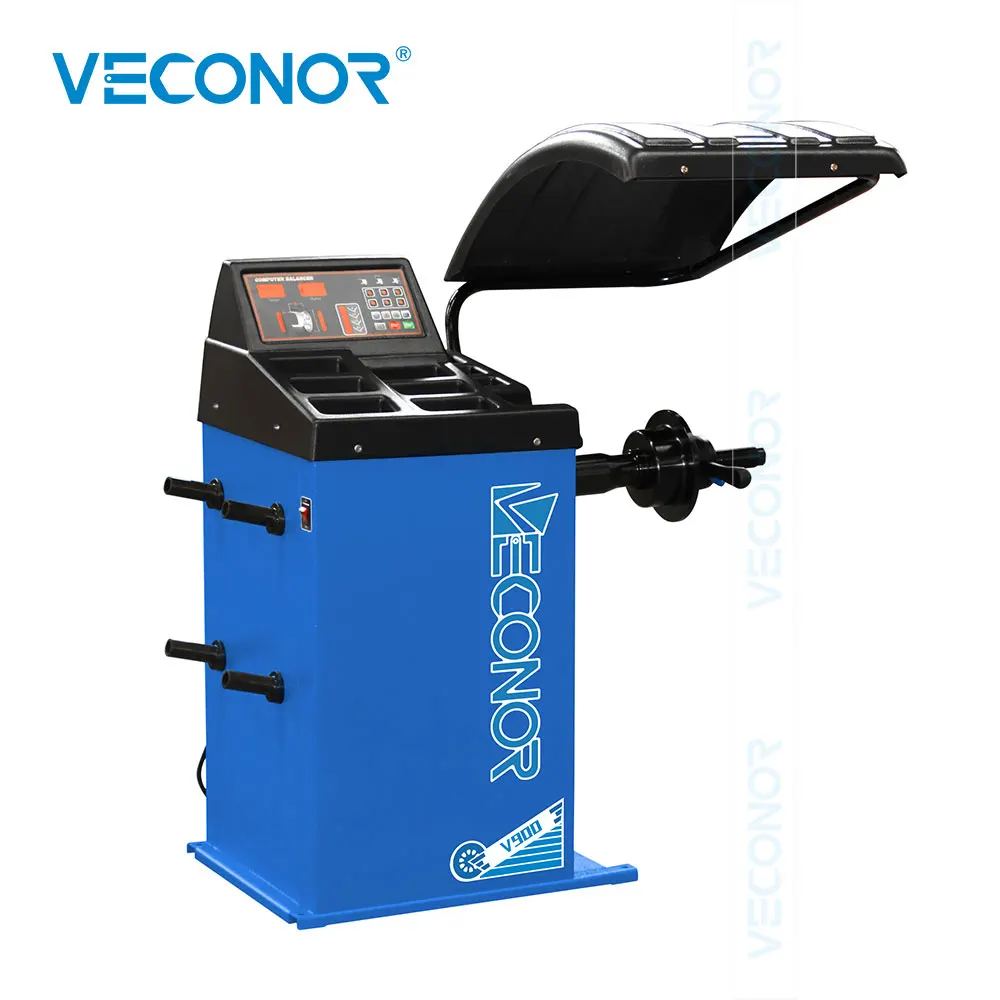 Полуавтоматический автомобильный балансировщик колес V900 с CE для автомобильных колес с ободком до 24 дюймов ручной ввод данных компактный размер