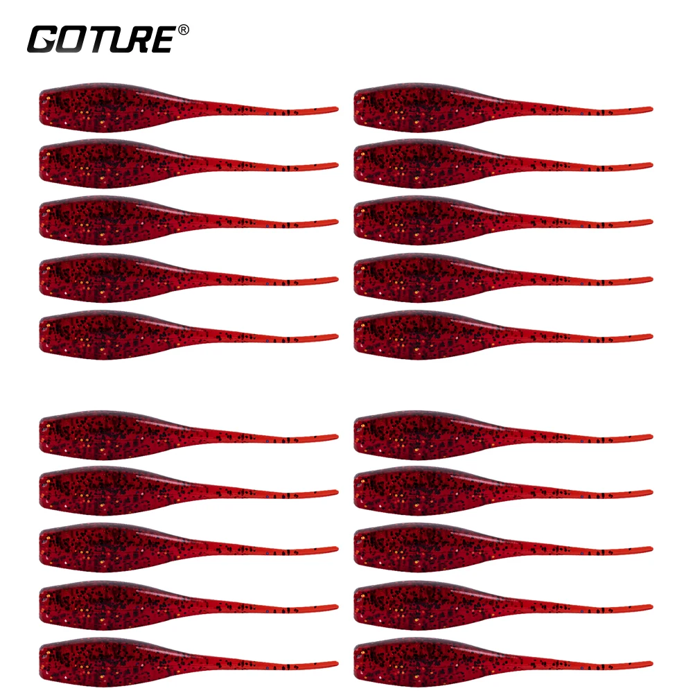 

Goture New 20pcs/Lot Soft Lures Jig Wobblers Fishing Lure Silicone Swimbait 5cm 1.19g Artificial Baits Carp Bass Pesca Tackle