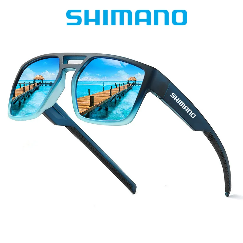 

New Shimano Men's Outdoor Sports Cycling Polarized Sunglasses UV400 Square Outdoor Fishing Hunting Driver Driving Sunglasses