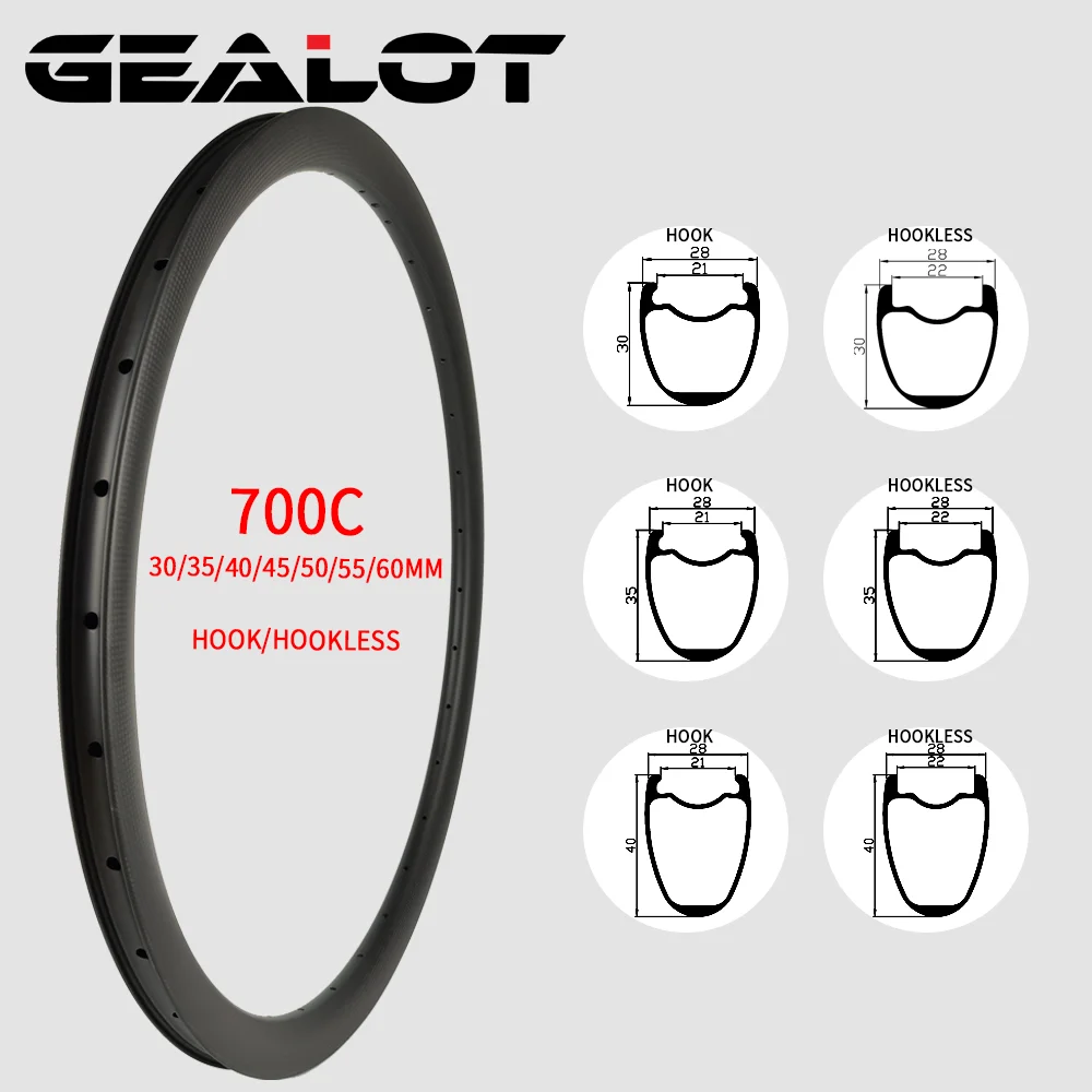 

Carbon Rim 700C 28mm Wide Road Bike Boost Gravel 35/40/45/50/55/60mm Deep Clincher Tubeless Bicycle Wheel UD 3K 12K Matte Glossy