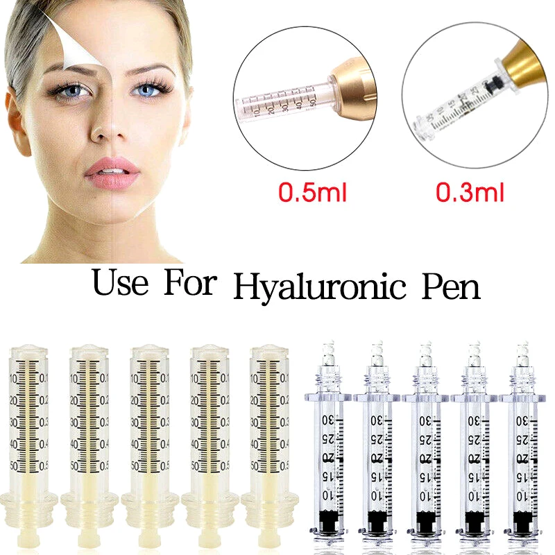 

0.3ml 0.5ml Disposable Ampoule Head for Hyaluron Pen Hyaluronic Acid Gun Atomizer Anti-wrinkle for Lip Filler Injection Lifting