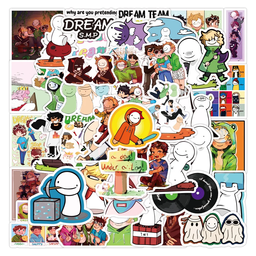 

10/30/50 шт., мультяшная игра, SMP Dream, изысканные наклейки, ноутбук, скейтборд, багаж, телефон, граффити, детские игрушки, наклейки, оптовая продажа